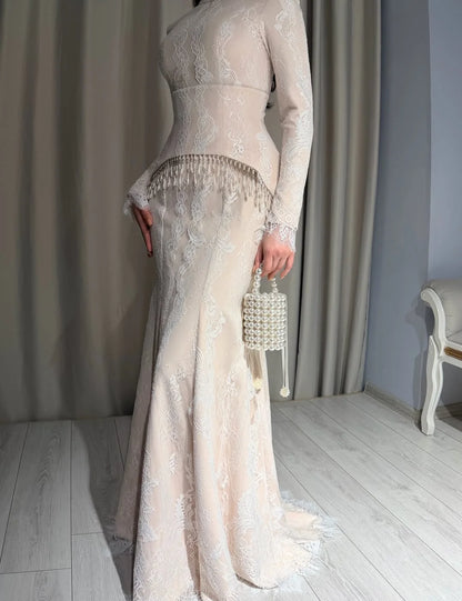 Dubai Elegant Evening Party Dresses Vintage Embroidery Formal Occasion Prom Gowns  فساتين شارون سعيد سهره
