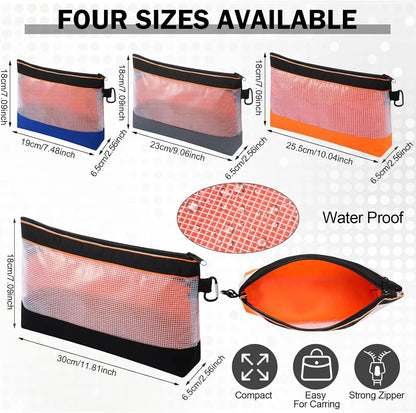 Sac de rangement étanche en PVC transparent pour outils, sac antistatique pour matériel, sac portable pour pièces, sac de travail multifonctionnel et pratique