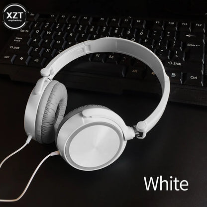 Wired Headphones Over Ear Headsets HD Sound Bass HiFi Sound Music Stereo Earphone Flexible Adjustable Headset for PC Phone