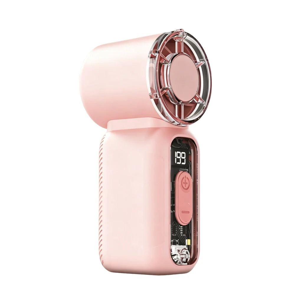 Mini ventilateur de poche portable, ventilateur personnel de poche avec affichage numérique, rechargeable par USB, petit ventilateur de poche extérieur