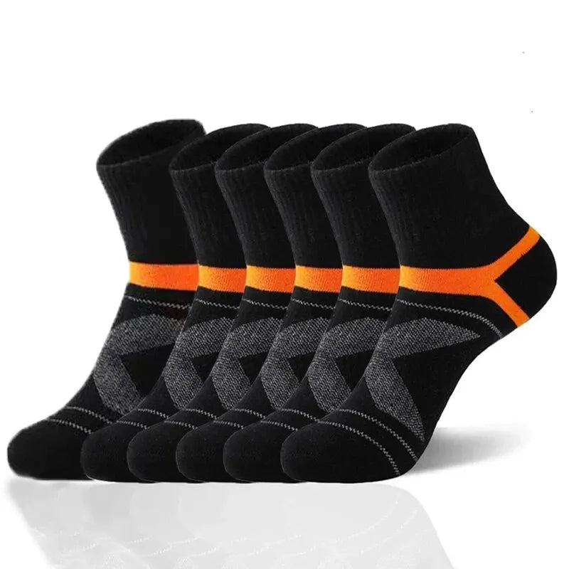 3 Paires de Chaussettes Homme Randonnée Noires Sport Basketball Décontractées Douces Course Été Absorption Transpiration Respirantes Chaussettes Homme Cadeaux