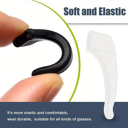 2pairs Silicone Ear Hook Anti-slip Glasses Leg Ear Sleeve Bracket Fastener Sunglasses Accessories Grip Anti-fall Eyewear Holder
