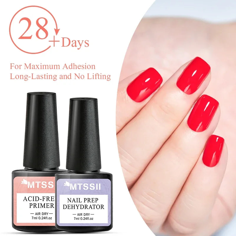 Acrylic No-acid Primer Nail Prep Dehydrator Set With Gel Base And Top Coat Soak Off UV LED Gel Nail Polish Manicure Kit Nails