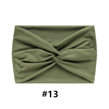 Wide Headbands for Women Large Turban Headwrap Boho Hairband Twisted Head Bands Sport Workout Stretch Non-slip Hair Accessories