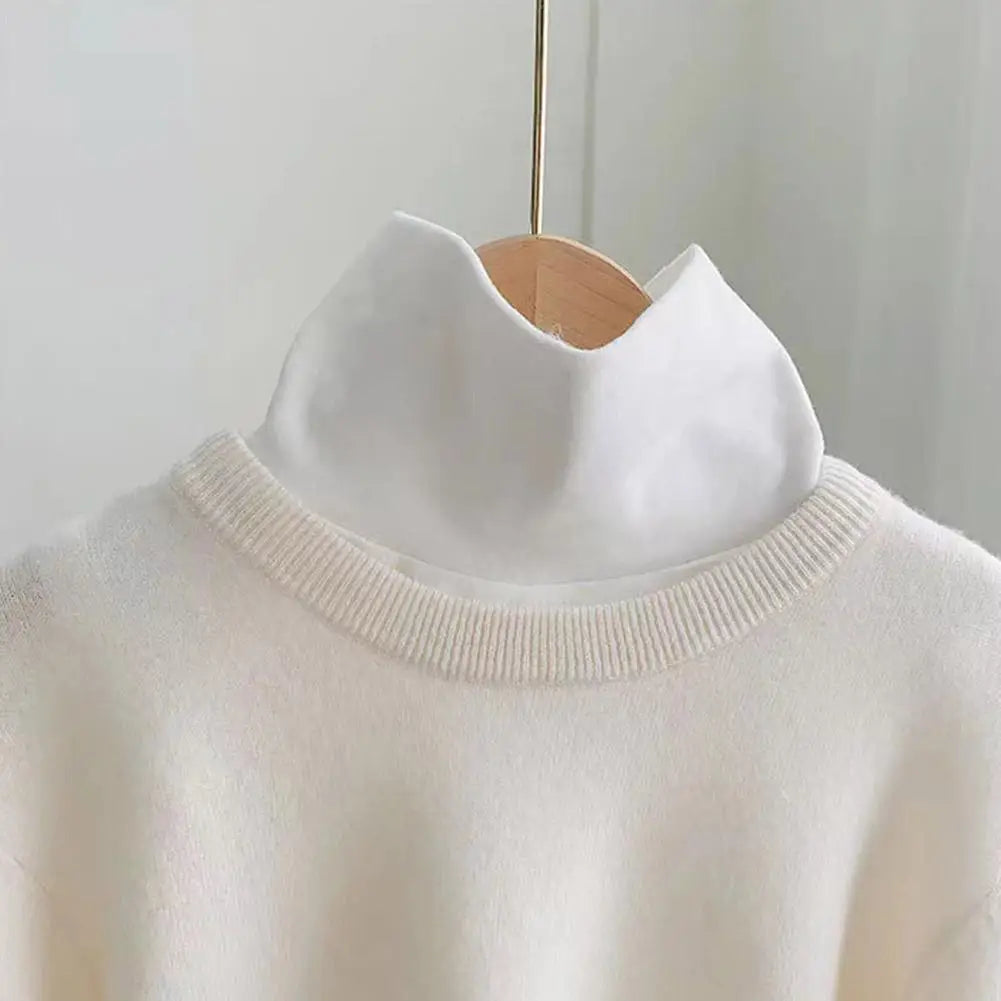 Women's Spring Fall Turtleneck Fake Collar Black White Extensions Mock Neck Half Top Blouse Neck Warmer False Collar