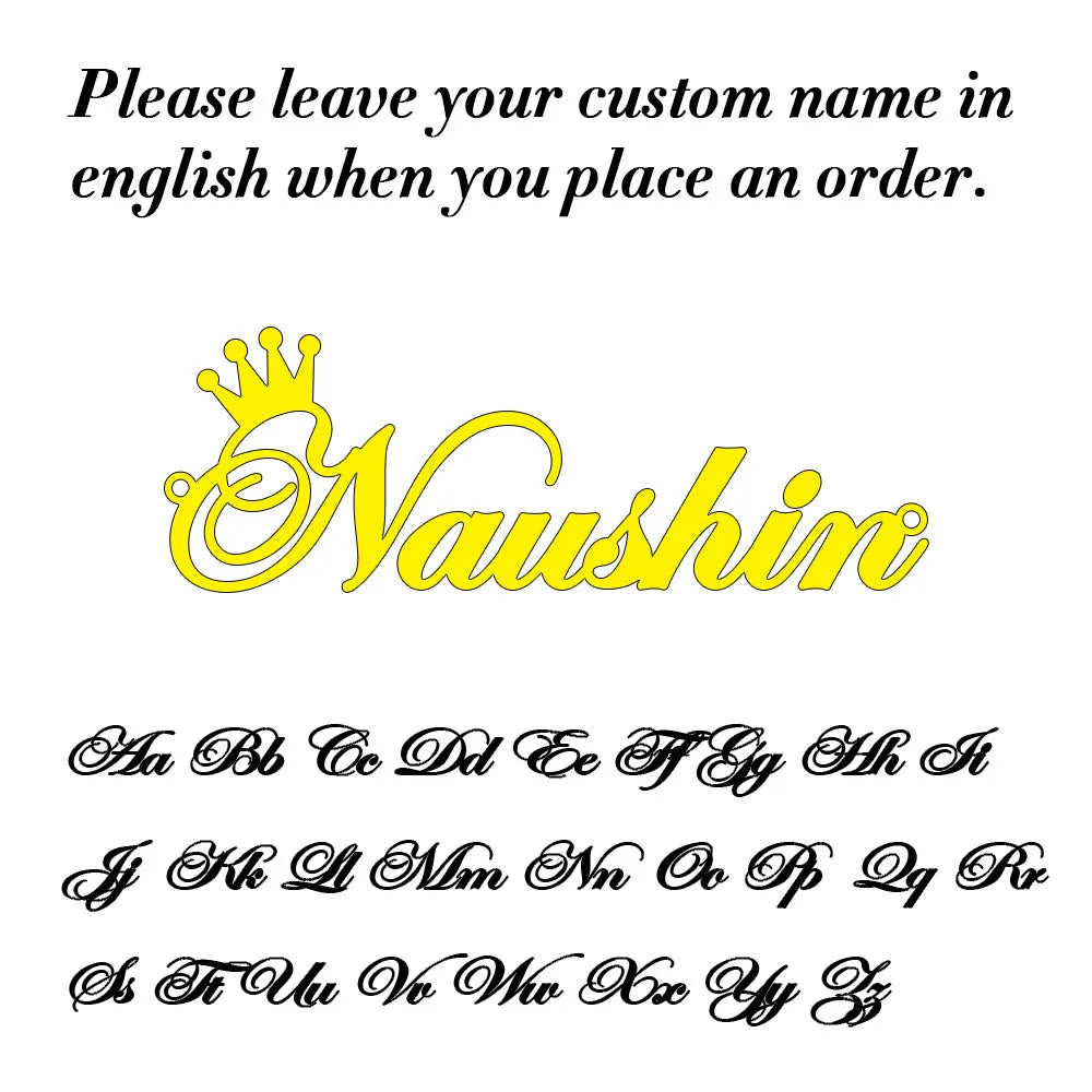 Collier Personnalisé Prénom en Cursif pour Femme Pendentif Lettre en Acier Inoxydable Bijoux Homme Chaîne Ras du Cou Personnalisé
