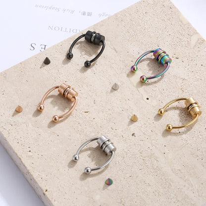 2pc Women Fake Piercing Nose Ring Hoop Body Jewelry
