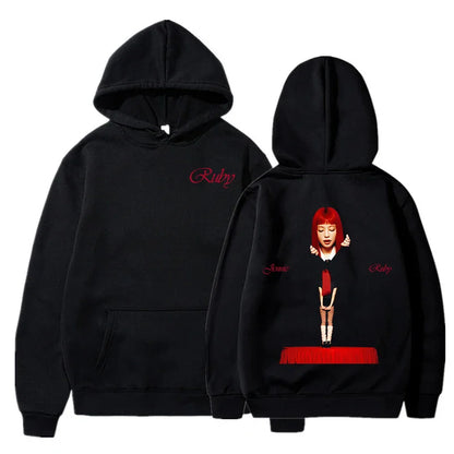 JENNIE Ruby Hoodie 2025 Nouvel Album Mode Homme/Femme Sweat-shirts à Capuche Harajuku Esthétique Hiver Vêtements Polaire Pull Vintage