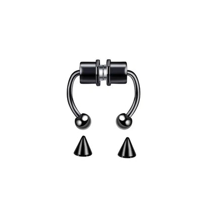 2 pièces femmes fausse bague de nez piercing septum non-piercing anneau de nez clip Rock HipHoop anneaux de nez septum de lèvre bijoux de corps