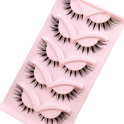 HBZGTLAD Faux Cils Œil de Chat Aspect Naturel Faux Cils Renard Magnifiques, Effilés et Légers en Vison Synthétique pour Maquillage Poupée