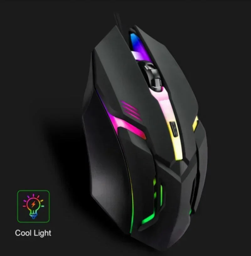 [Latest High-Quality] Ergonomic Gaming Mouse for Desktop and Laptop Computers,4-Button USB RGB Backlit Mouse