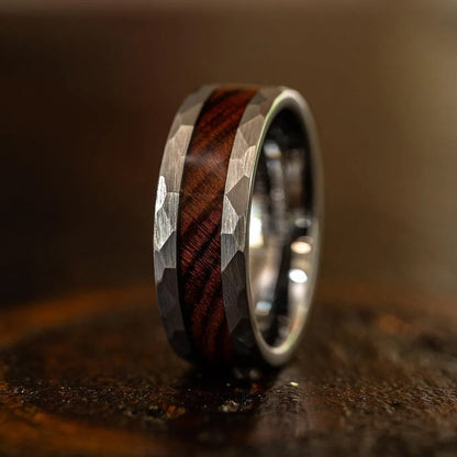 Bagues de mode en acier inoxydable argenté de 8 mm pour hommes, bagues incrustées de météorite en coquille d'ormeau rose pour hommes et femmes, bijoux de mariage