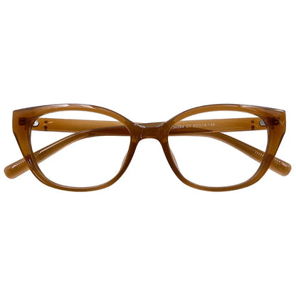 New Maillard Wind Net Red Cold Brown Cat Eye Glasses Frame Women's Plain Face Photo Frame Degrees 0~-6.00