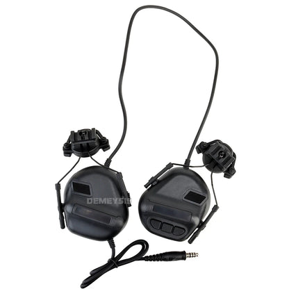 Tactical Headset Without Pickup Noise Reduction Shooting Earphone Hunting CS Communication Intercom Headphone Used with PTT