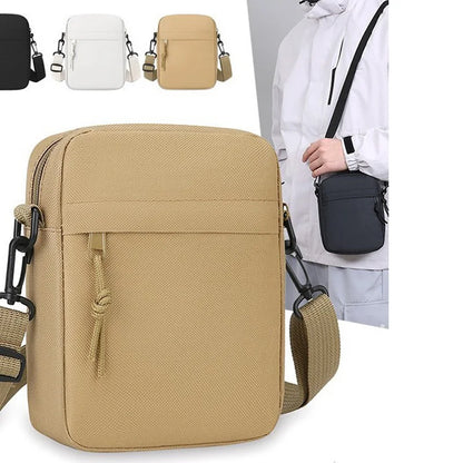 Men's and women's single-shoulder bags, crossbody bags, solid-colored single-shoulder small bags, lightweight mobile phone bags