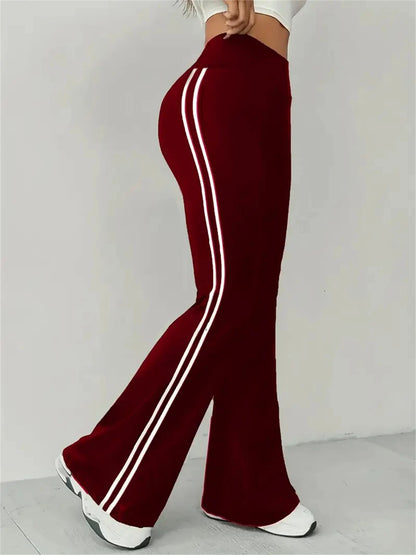 Women's Slim Casual Flare Pants Hight Waist Fashin Micro Pull Trousers 2025 Spring Summen Female Outfit Pant Street Chic Clothes