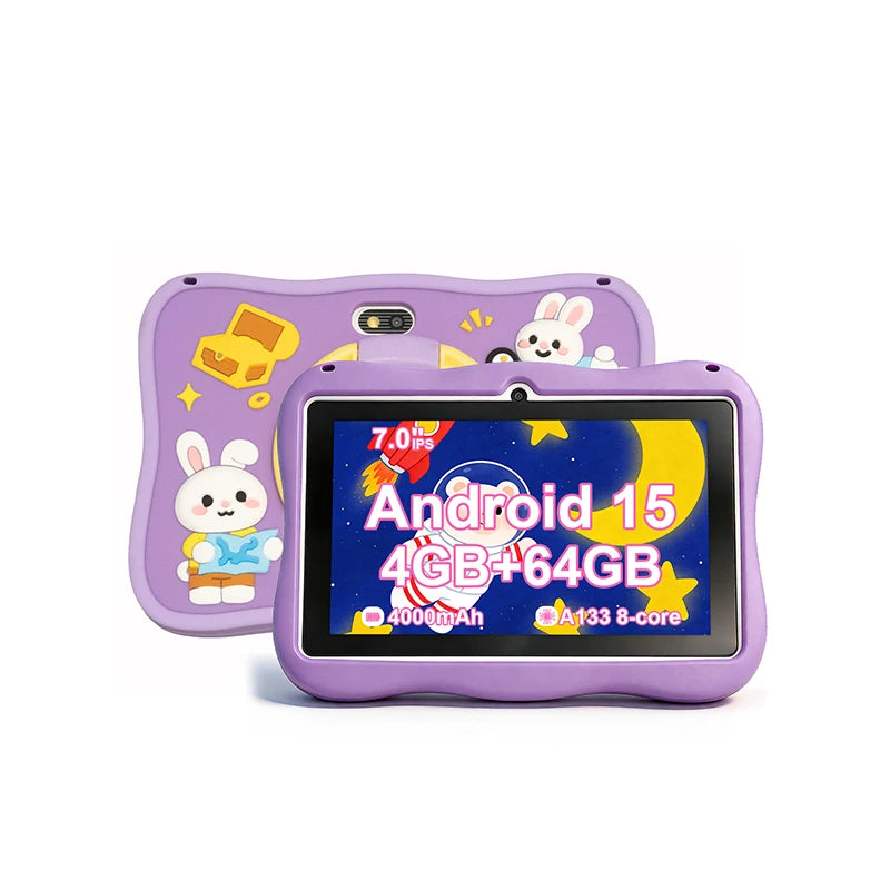 2026 Kids Tablet Android 15 7 Inch Octa Core 4GB RAM 64GB ROM 4000mAh HD Display Tablet Children's Gift