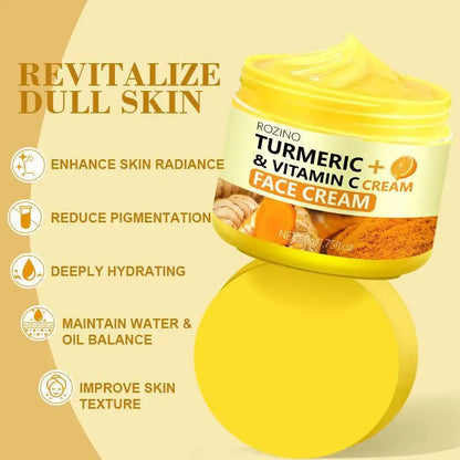 Savon au curcuma et citron / Coussin nettoyant / Crème visage / Sérum - Gamme de produits de soin au curcuma pour éclaircir le teint et nourrir tous les types de peau