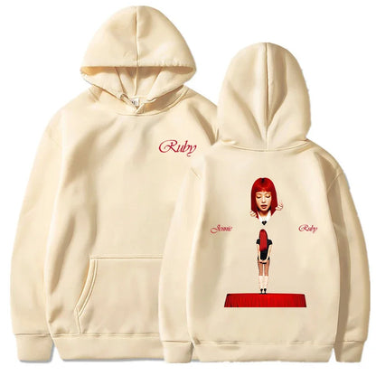 JENNIE Ruby Hoodie 2025 Nouvel Album Mode Homme/Femme Sweat-shirts à Capuche Harajuku Esthétique Hiver Vêtements Polaire Pull Vintage