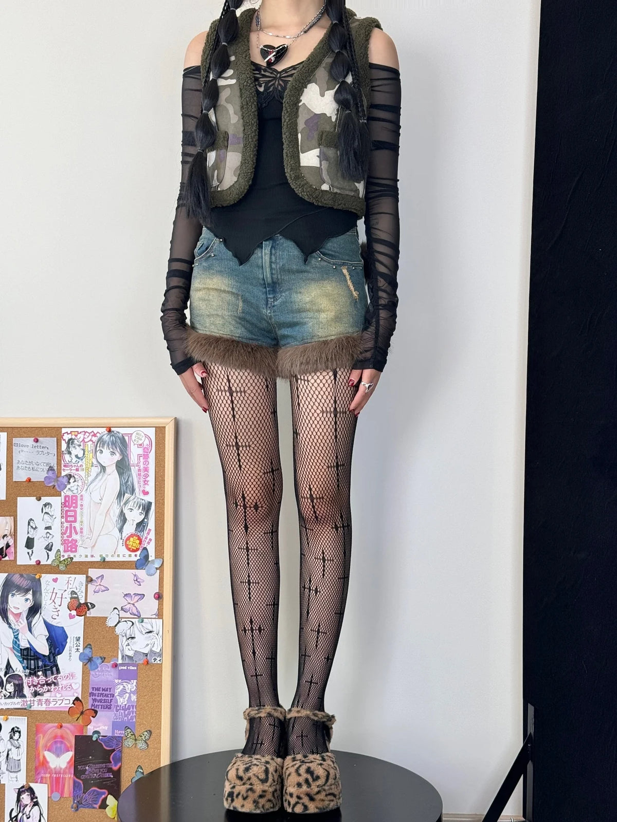 Woman Girls Fashion Punk Gothic  Fishnet Stockings Snake Skull Striped Mesh Tights Panties Lolita Plus Size Pantyhose Leggings