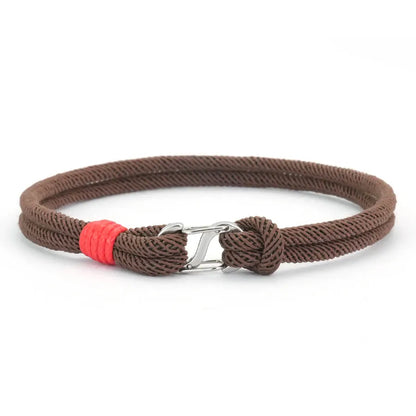 Bracelets simples pour hommes, tissés à la main, détachables, 7 couleurs, Bracelets en corde double de survie, Pulseras Para Hombre, Cadeau pour lui