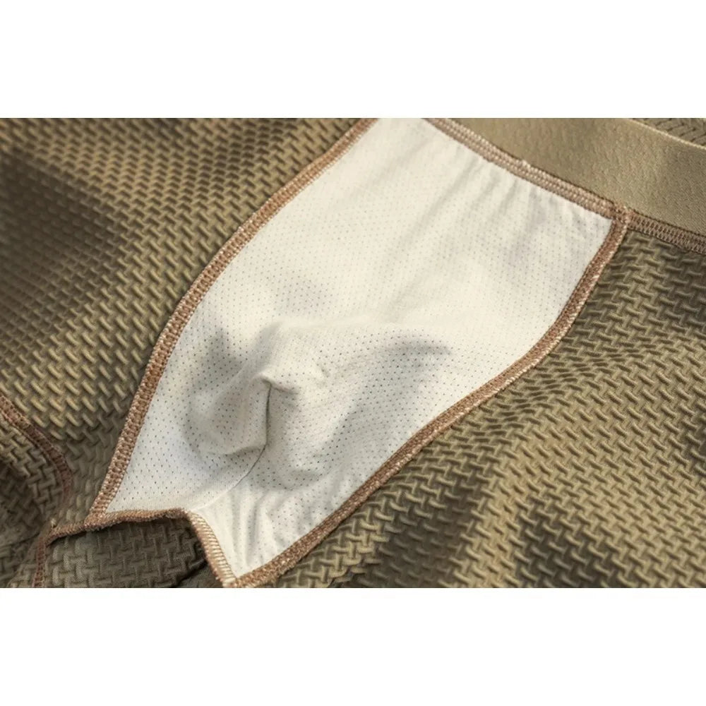 2026 1pc Short Homme Sous-vêtements en Soie Glacée Grande Taille Caleçon Respirant Sexy Culotte Mince Climatisation Lingerie Vente en Gros