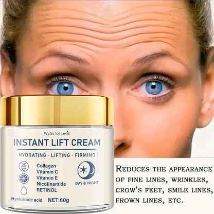 Crème Raffermissante et Liftante Visage - Riche en Acide Hyaluronique et Rétinol, Resserre et Lifte la Peau, Hydrate la Peau, Convient à Tous les Types de Peau, Soin Quotidien