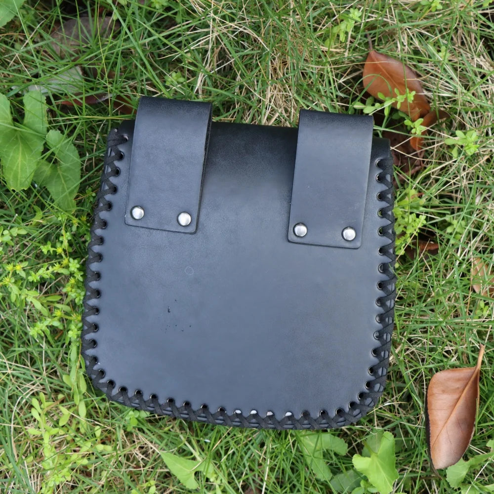 Sac banane rétro médiéval style viking, sac à monnaie suspendu à la ceinture, sac banane de chevalier, pochette d'argent portable pour hommes et femmes, accessoires de costume