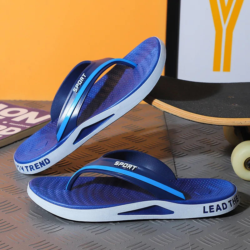 Summer Simple Outer Wear Men's Flip Flops Anti-slip Casual Beach Fashion Slippers