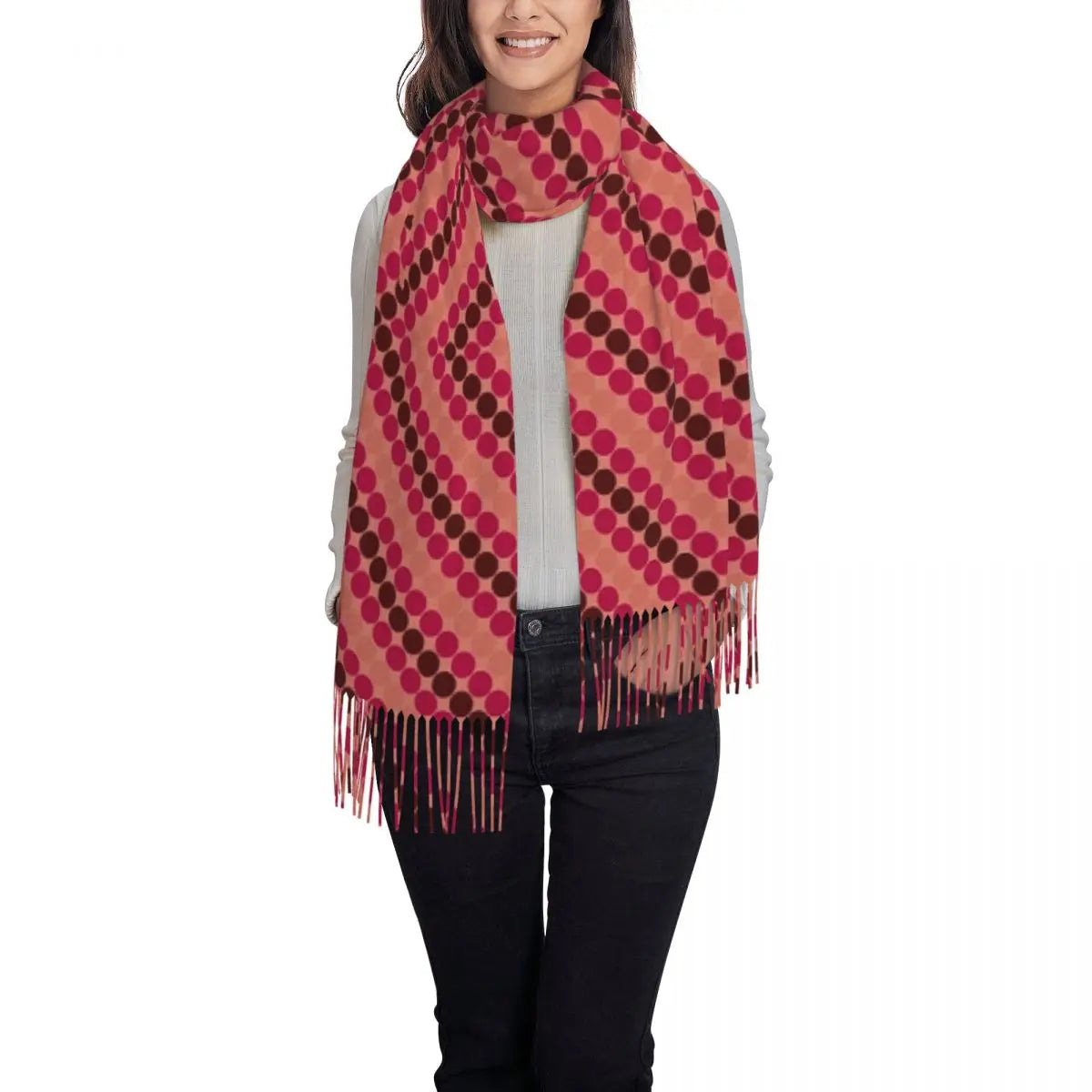 Sou Hiyori Japan Anime Shin Tsukimi YTTD Scarf Tassel Scarves Women Soft Warm Shawls and Wraps Long Fall Winter Shawl Wrap