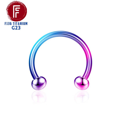F136 Titane Piercing Pointe Conique Perle Ronde Zircon Hélice Anneaux de Nez Septum Cartilage Labret Boucle d'Oreille Bijoux de Corps Vente en Gros