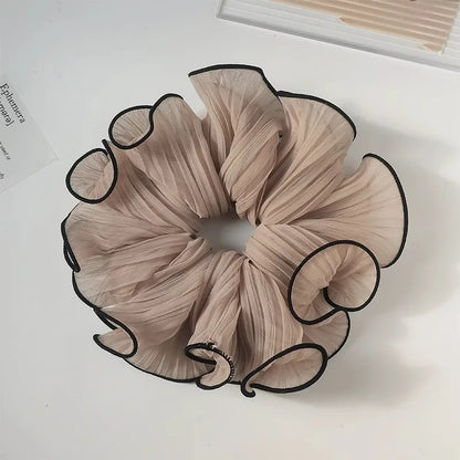 Mesh Pleated Hair Rope for Woman Simple Hair Ring Meatball Head Hair Tie Fashion Girl Does Not Damage The Hair Scrunchie