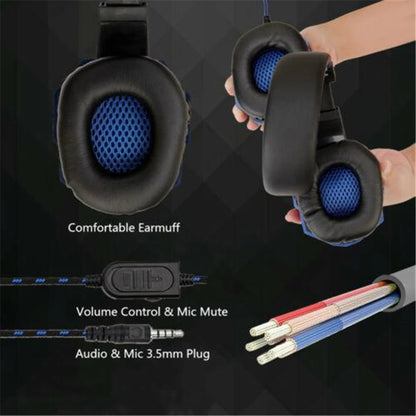 3.5mm Wired Gaming Headsets With 120° Adjustable Noise Cancelling Microphone Gamer Headphones For PS4/PS5/Xbox Smartphone Laptop