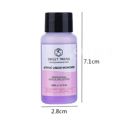 40ml Acrylic Liquid For Acrylic Powder Dust Nails Monomer Crystal Nail Tips Carving and Extension Manicure Decoration Tools