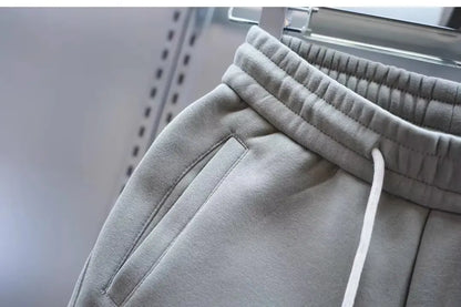 Men's Pants - Solid Color Casual Pants, Sweatpants, New Style Tapered Pants, Stretchy and Versatile Short Pants.