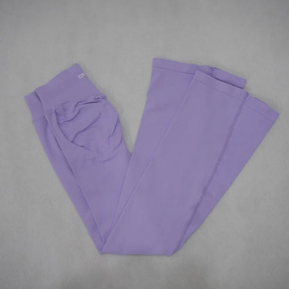 DF‑LOGO Women Seamless Flare Yoga Pants Quick Dry Breathable Butt Lifting Flared Leggings for Gym Pilates Workout Fitness