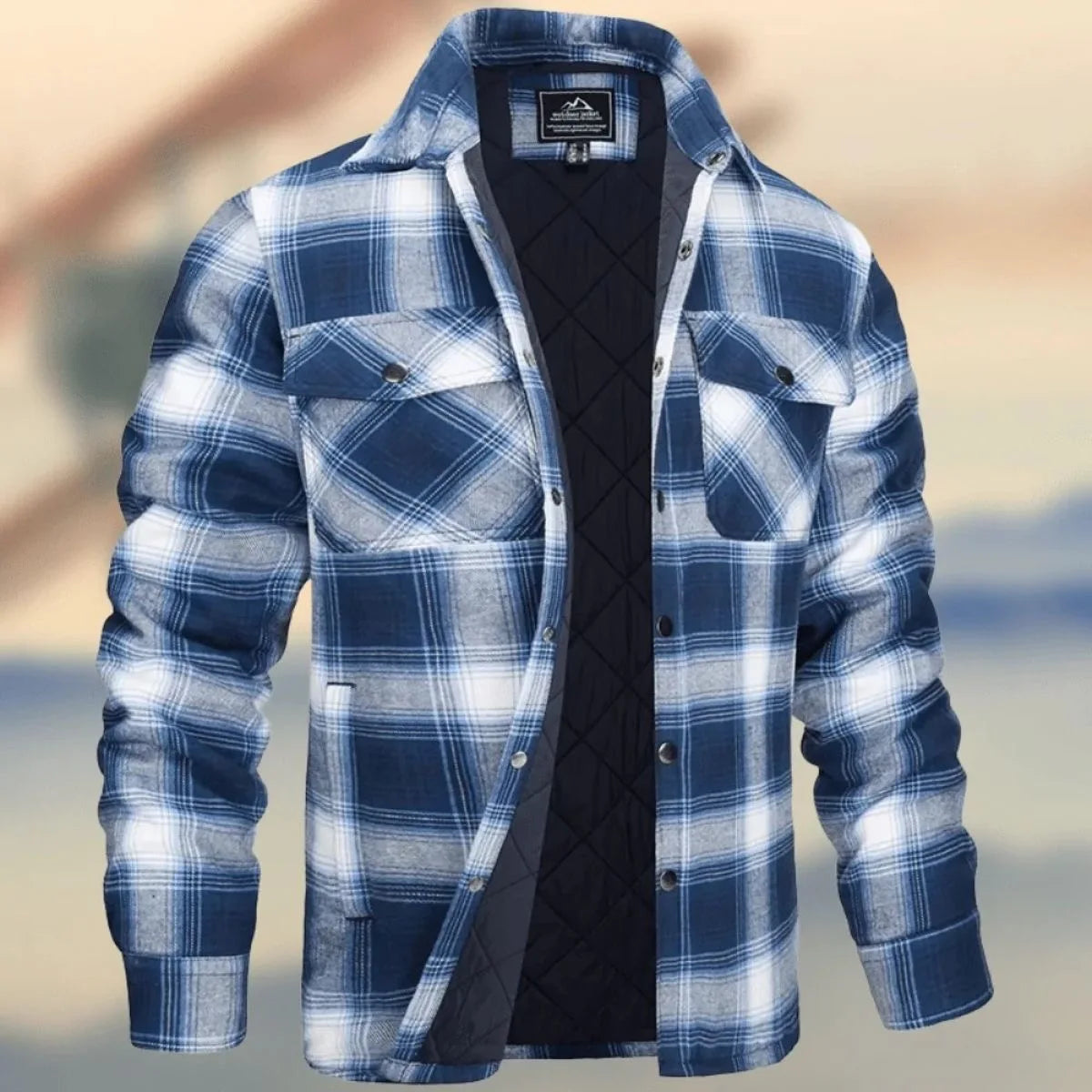 Winter Fashion Trend With Cotton Thickened Warm Plaid Jacket For Men's Casual Loose Sports Plus Large Size High-Quality Jacket