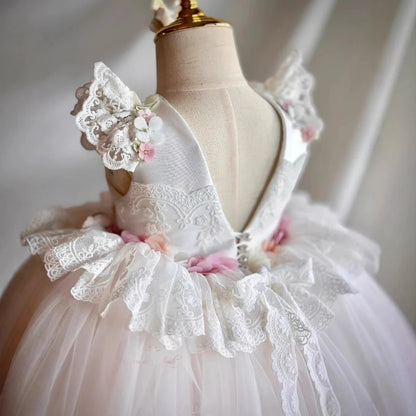 Party Dress 2025 Clothes New White Girls Princess Costume Children Kids Party Outfits Vestido Cute Sweet Birthday Tulle Gown