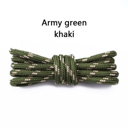 Round Solid Shoelaces for Sneakers Outdoor Hiking Boots Tooling Sports Shoe Laces Adult Kids Flower Dots Shoelace for Woman Man