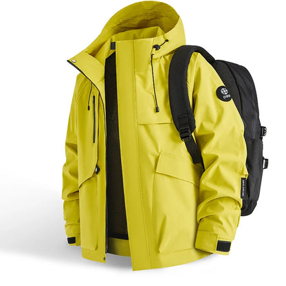 New Men's Mountaineering Jacket Windproof Waterproof Hiking Jackets for Men Fashion Hip Hop Design Casual Oversize Outdoors Coat