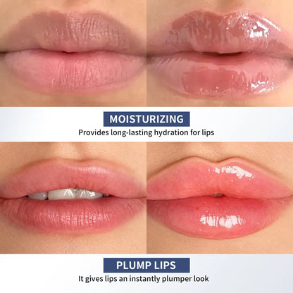 Lip Plumper Gloss Serum Volumizer Deep Hydration Nourishing Moisturizing Fragrance Free Smooth Non Sticky Lip Care
