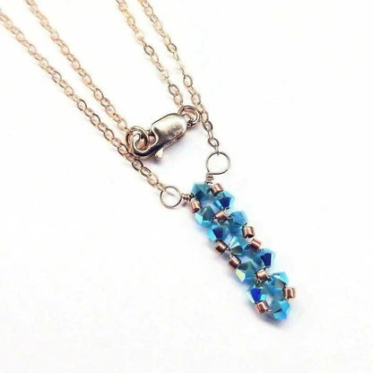 Collier de bonbons de roche en cristal super étincelant miniature