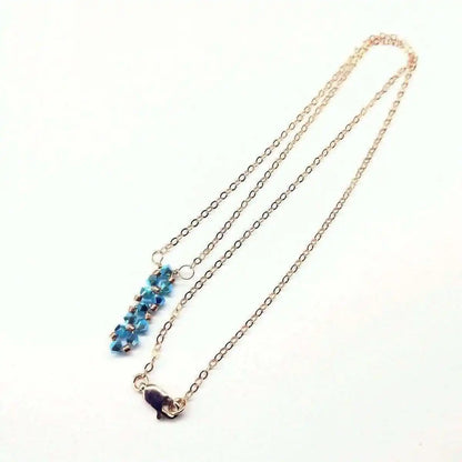 Collier de bonbons de roche en cristal super étincelant miniature